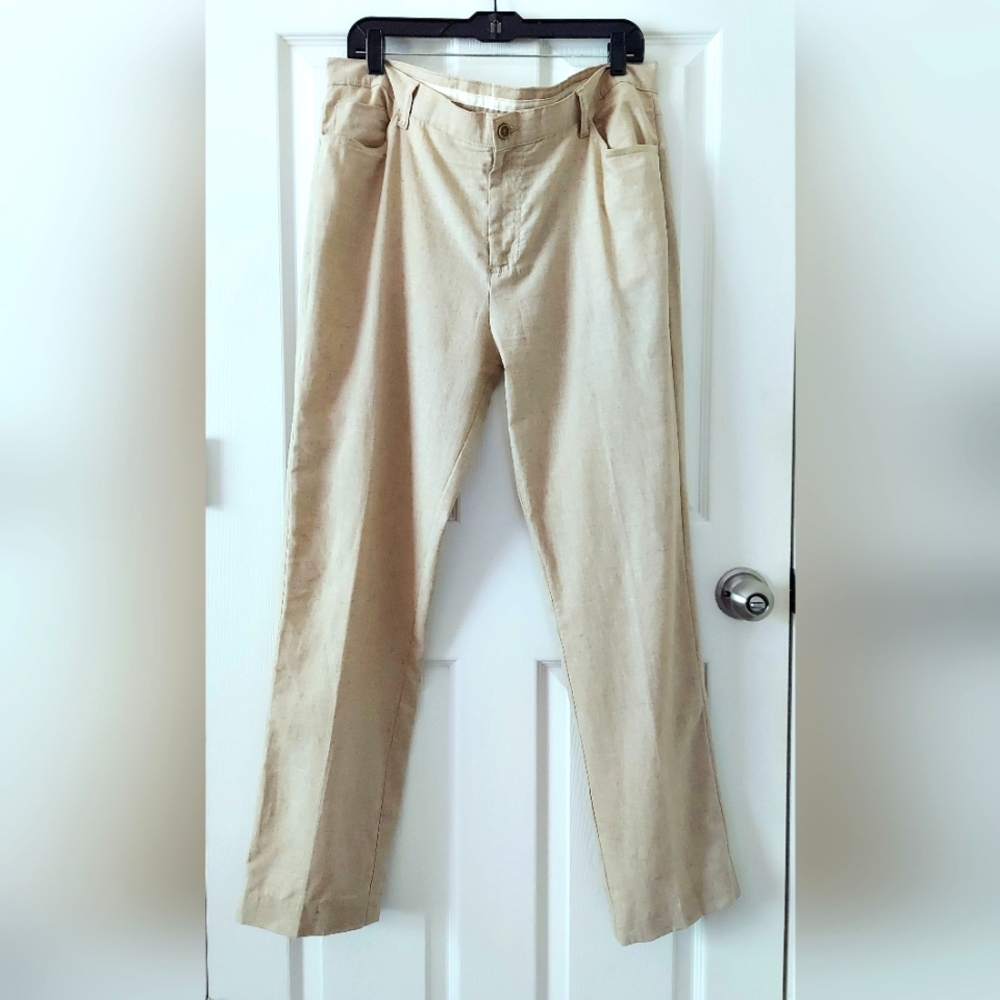 Vamiani Linen Blend Trouser Pants